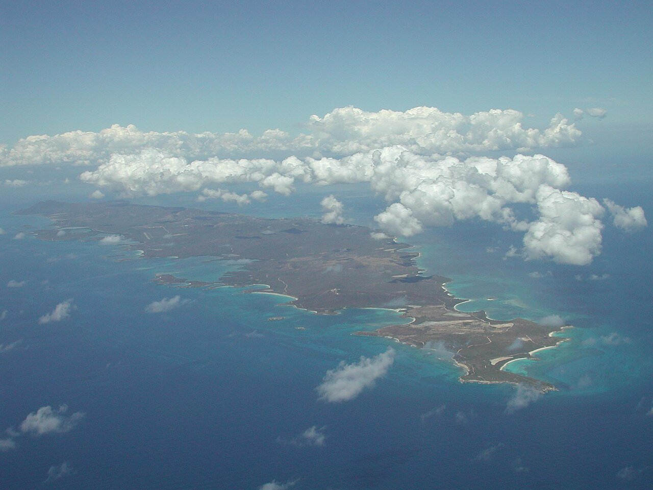 Aerial view of Vieques island Puerto Rico for planning transport and an overnight stay